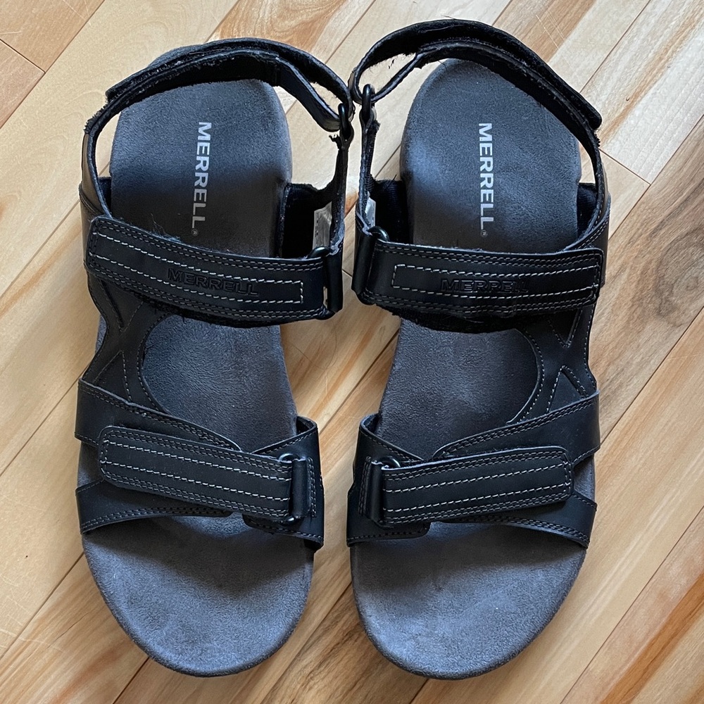 Merrell Black Adjustable Sandals